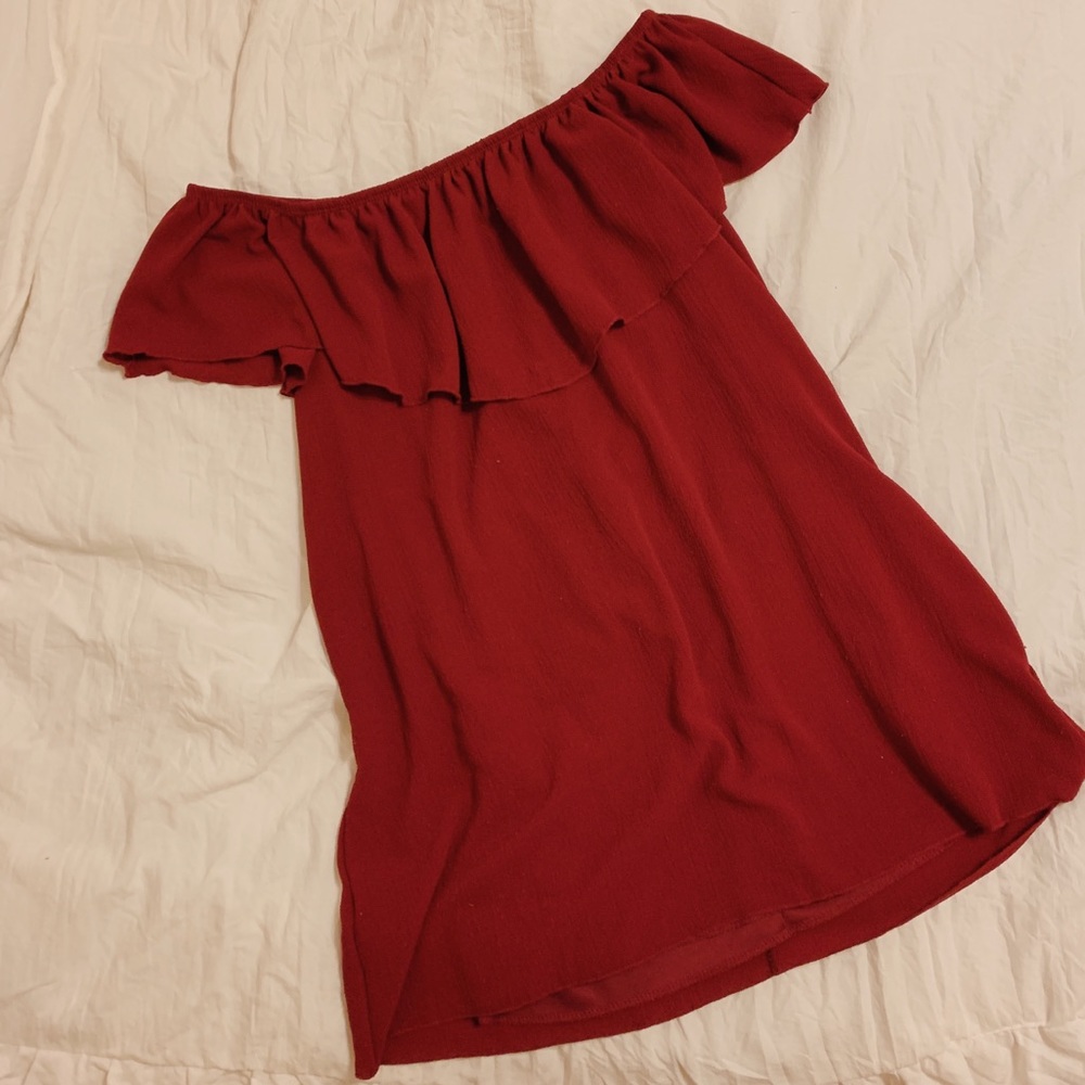 Strapless, Ruffled, DRESS